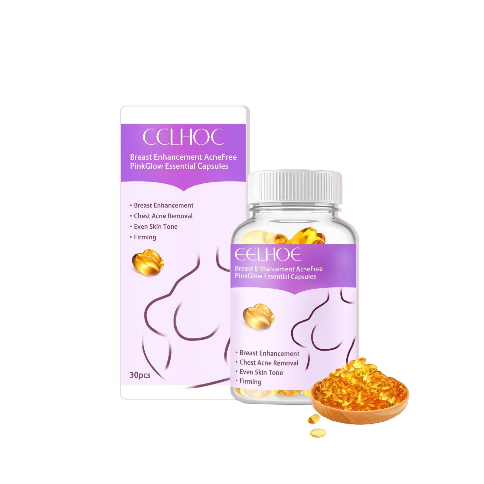 EELHOE Breast Enhancement Acne Free Essential Softgel Capsules