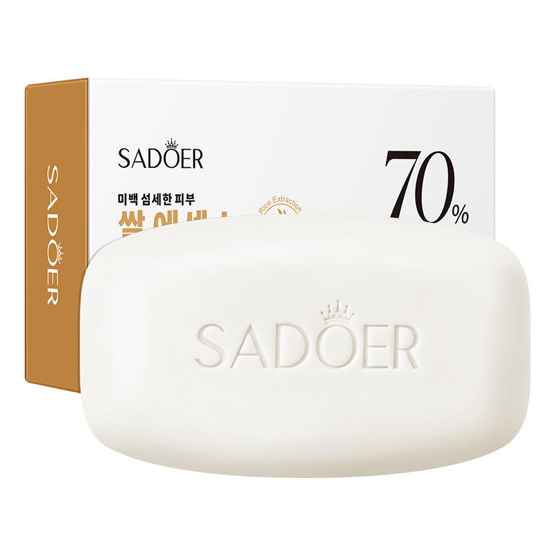 SADOER 70% Rice Essence Whitening Bar Soap