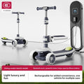 New Children's Electric Scooter Rechargeable 2-12 Years Old 3-Wheel Foldable