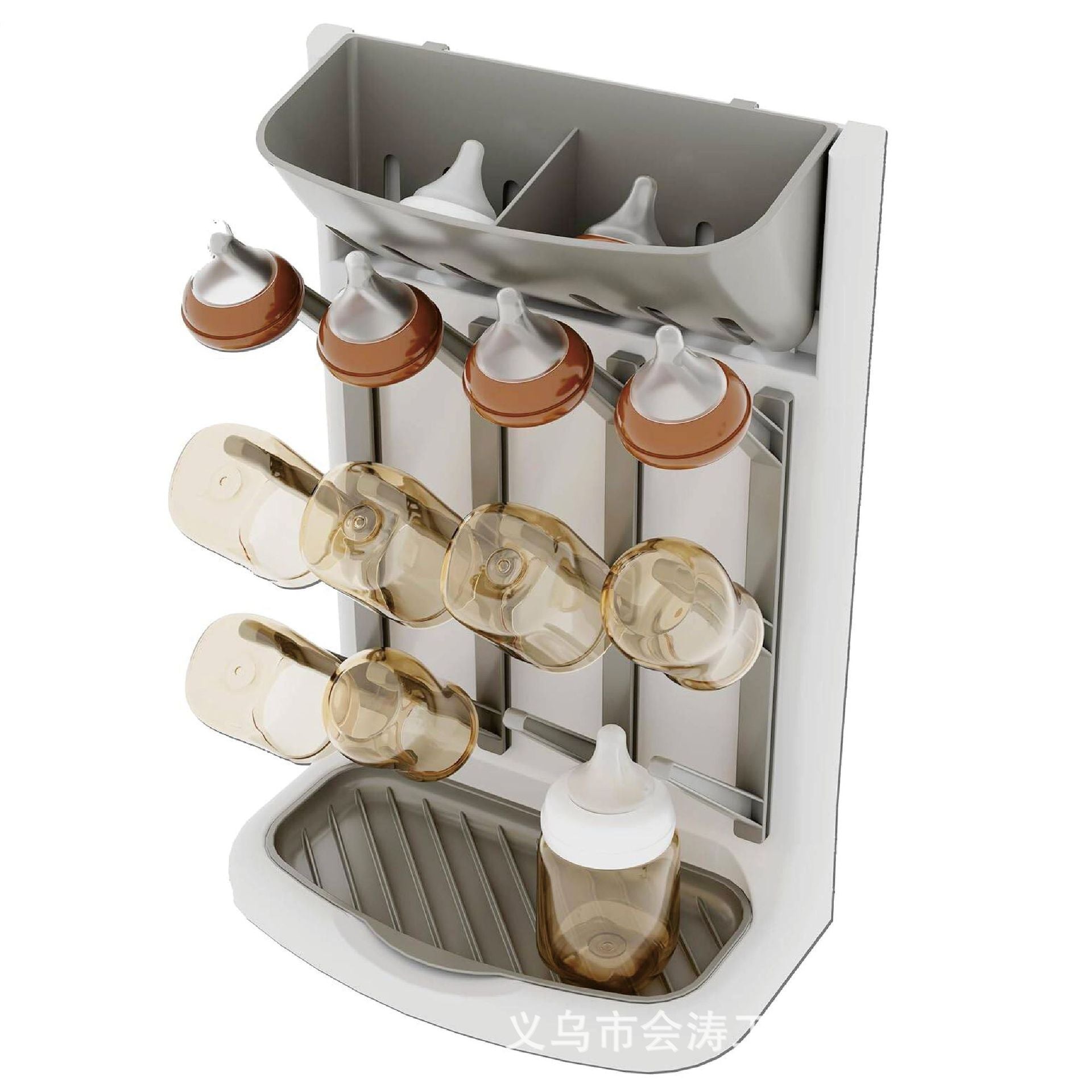 Wallmounted Baby Bottle Drying Rack – Hygienic & Space-Saving Organizer