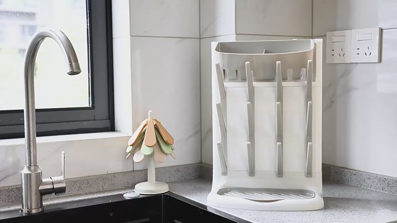 Wallmounted Baby Bottle Drying Rack – Hygienic & Space-Saving Organizer